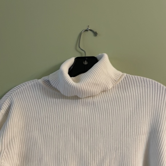 2/$30 Karen Scott Women's Cotton Turtleneck Sweater White Size M - Picture 3 of 7